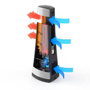 Bladeless 27 in. 1500-Watt Electric Oscillating Tower Space Heater with Digital Display and Remote Control