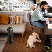 1500-Watt 23 in. Electric Oscillating Ceramic Tower Space Heater with Timer and Remote Control