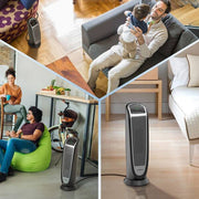 1500-Watt 23 in. Electric Oscillating Ceramic Tower Space Heater with Timer and Remote Control