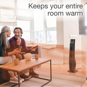 1500-Watt 32 in. Black Electric Tower Ceramic Space Heater with Digital Display, Thermostat, Timer, Remote Control
