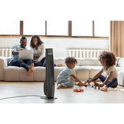 1500-Watt 32 in. Black Electric Tower Ceramic Space Heater with Digital Display, Thermostat, Timer, Remote Control