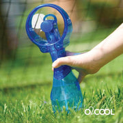 Deluxe 3 in. Water Misting Personal Pedestal Fan in Blue
