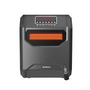 Electric 6 Element Infrared Space Heater Black Plastic