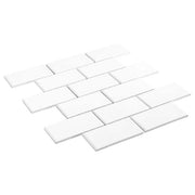 Restore Bright White 12 in. x 12 in. x 6.35 mm Ceramic Mosaic Wall Tile (0.83 sq. ft./Each)