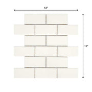 Restore Bright White 12 in. x 12 in. x 6.35 mm Ceramic Mosaic Wall Tile (0.83 sq. ft./Each)