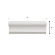Restore Bright White 2 in. x 6 in. Glazed Ceramic Chair Rail Trim Tile (0.09 sq. ft./each)