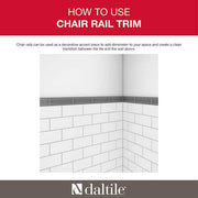 Restore Bright White 2 in. x 6 in. Glazed Ceramic Chair Rail Trim Tile (0.09 sq. ft./each)