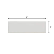 Restore Bright White 2 in. x 6 in. Ceramic Bullnose Trim Tile (2.4 sq. ft./case)