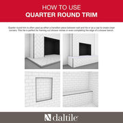 Restore Bright White 1 in. x 6 in. Glazed Ceramic Quarter Round Trim Tile (1.8 sq. ft./each)