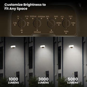 1000/3000/5000 Lumen Select Integrated LED Selectable 5CCT Bronze Dusk to Dawn or Motion Sensing Flood Light