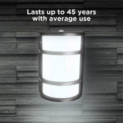 60-Watt Equivalent Integrated LED Bronze Dusk to Dawn Photocell Sensor Half Moon Security Outdoor Wall Pack Light 5000K