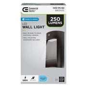 25-Watt Equivalent Integrated LED Bronze Dusk to Dawn Photocell Sensor Security Down Light Outdoor Wall Pack Light 5000K