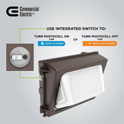 100- Watt Equivalent, Integrated LED Bronze Dusk to Dawn Wall Pack Light, 4000K