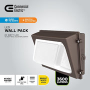 100- Watt Equivalent, Integrated LED Bronze Dusk to Dawn Wall Pack Light, 4000K