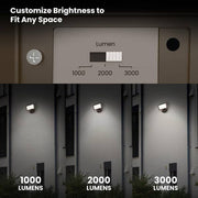 1000/2000/3000 Lumen Select Integrated LED Bronze Dusk to Dawn  Commercial Ground/Wall Flood Light, 4000K