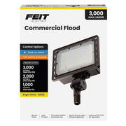 1000/2000/3000 Lumen Select Integrated LED Bronze Dusk to Dawn  Commercial Ground/Wall Flood Light, 4000K