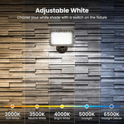 4000/6000/8000 Lumen Select Integrated LED Selectable 5CCT Bronze Dusk to Dawn  Commercial Ground/Wall Flood Light