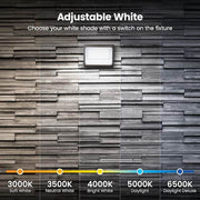 4000/6000/8000 Lumen Select Integrated LED Selectable 5CCT Bronze Dusk to Commercial Wall Pack Light