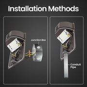 1500/3000/4000 Lumen Select Integrated LED Selectable 5CCT Bronze Dusk to Dawn or Motion Sensing Mini Wall Pack