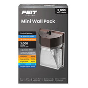 3000 Lumen Integrated LED Selectable 5CCT Bronze Dusk to Dawn Mini Wall Pack Light