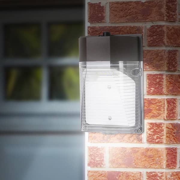 3000 Lumen Integrated LED Selectable 5CCT Bronze Dusk to Dawn Mini Wall Pack Light - Thumbnail 2