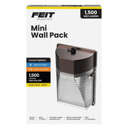 1500 Lumen Integrated LED Bronze Dusk to Dawn Mini Wall Pack Light, 4000K