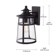 Ezekiel Bronze Rustic Farmhouse Indoor/Outdoor 1-Light Wall Sconce