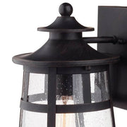 Ezekiel Bronze Rustic Farmhouse Indoor/Outdoor 1-Light Wall Sconce