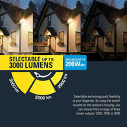 150-Watt Equivalent, 3000 Lumen, Integrated LED, Dusk to Dawn Flood Light, Bronze