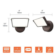 TGS 120-Watt 90° Bronze Outdoor Integrated LED Flood Light