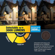 TGS 120-Watt 90° Bronze Outdoor Integrated LED Flood Light