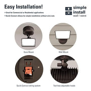 TGS 120-Watt 90° Bronze Outdoor Integrated LED Flood Light