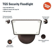 TGS 120-Watt 90° Bronze Outdoor Integrated LED Flood Light
