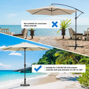 24 lbs. Heavy-Duty Patio Umbrella Base Market Umbrella Stand with Screw Knob and Adjustable Holder in Bronze