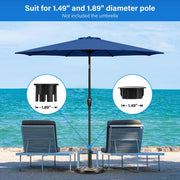 24 lbs. Heavy-Duty Patio Umbrella Base Market Umbrella Stand with Screw Knob and Adjustable Holder in Bronze