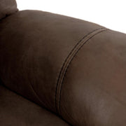 Amelia Brown Microsuede Manual Recliner Chair With Glide