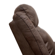 Amelia Brown Microsuede Manual Recliner Chair With Glide
