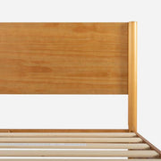 Brown Wood Frame Queen Platform Bed