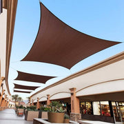 9.5 ft. x 9.5 ft. 220 GSM Waterproof Brown Square Sun Shade Sail Screen Canopy, Outdoor Patio and Pergola Cover
