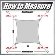 9.5 ft. x 9.5 ft. 220 GSM Waterproof Brown Square Sun Shade Sail Screen Canopy, Outdoor Patio and Pergola Cover