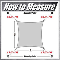 9.5 ft. x 9.5 ft. 220 GSM Waterproof Brown Square Sun Shade Sail Screen Canopy, Outdoor Patio and Pergola Cover
