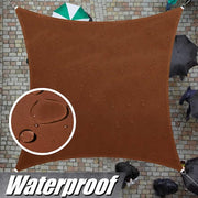 9.5 ft. x 9.5 ft. 220 GSM Waterproof Brown Square Sun Shade Sail Screen Canopy, Outdoor Patio and Pergola Cover
