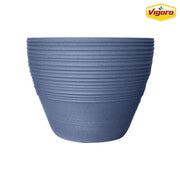 15 in. Ashton Large Brushed Denim Blue High-Density Resin Planter (15 in. D x 11.7 in. H)