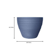 15 in. Ashton Large Brushed Denim Blue High-Density Resin Planter (15 in. D x 11.7 in. H)