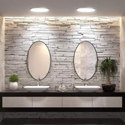 Flexinstall Oval 16 in. Brushed Nickel Indoor Integrated LED Recessed Ceiling Light with 5CCT Plus DuoBright