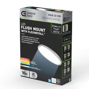 Flexinstall Oval 16 in. Brushed Nickel Indoor Integrated LED Recessed Ceiling Light with 5CCT Plus DuoBright