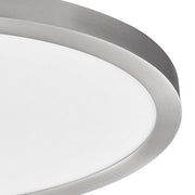Flexinstall Oval 16 in. Brushed Nickel Indoor Integrated LED Recessed Ceiling Light with 5CCT Plus DuoBright