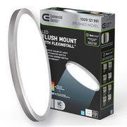 Flexinstall Oval 16 in. Brushed Nickel Indoor Integrated LED Recessed Ceiling Light with 5CCT Plus DuoBright