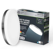 Flexinstall LED 12 in. Brushed Nickel Edge to Edge Recessed Ceiling Light for Home with 5CCT + DuoBright Dimming