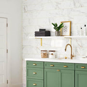 LuxeCraft Calacatta Gold Marble 8 in. x 24 in. Glazed Ceramic Wall Tile (1.33 sq. ft./Each)